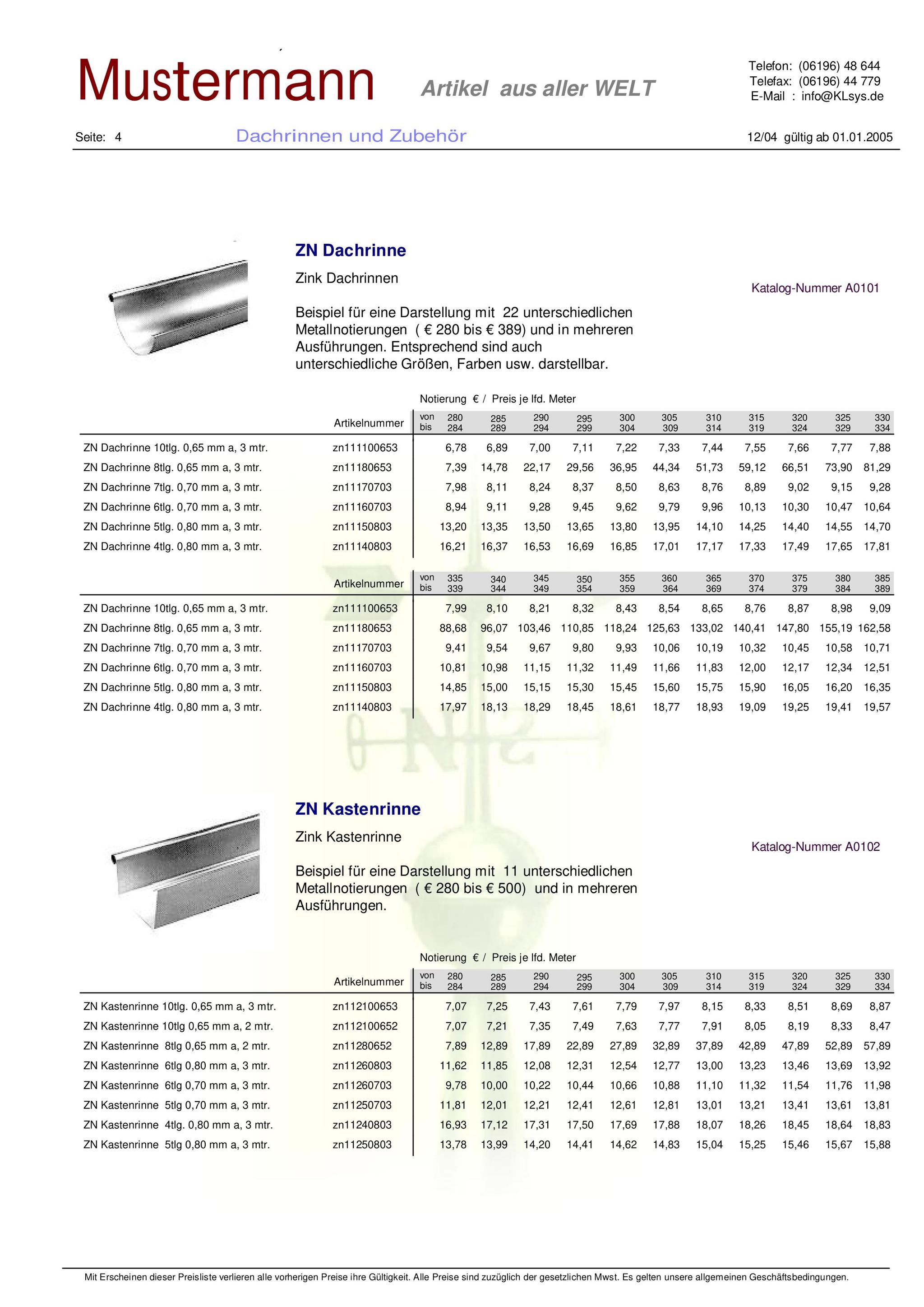 Catalogue Image Metall