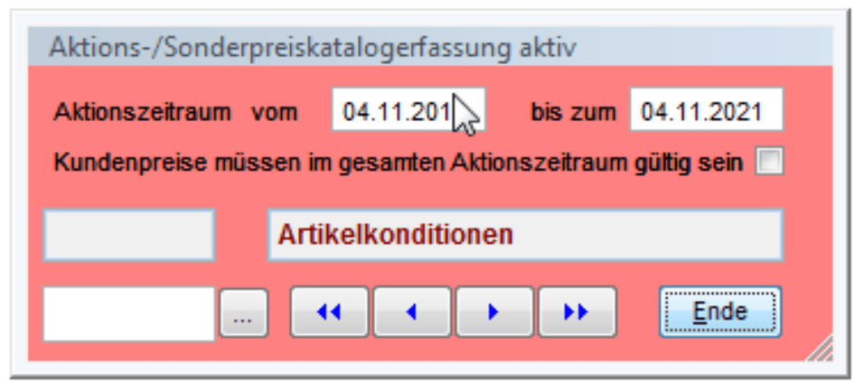 Aktions- & Sonderpreiserfassung