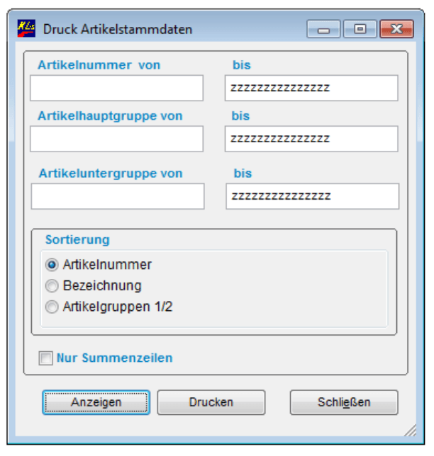 Artikellisten