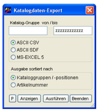 Katalogdatenexport