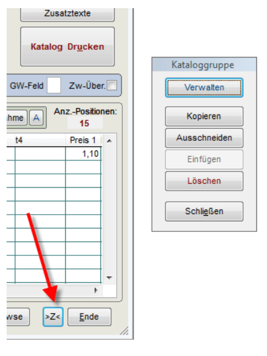 Kataloggruppen verschieben & reorganisieren