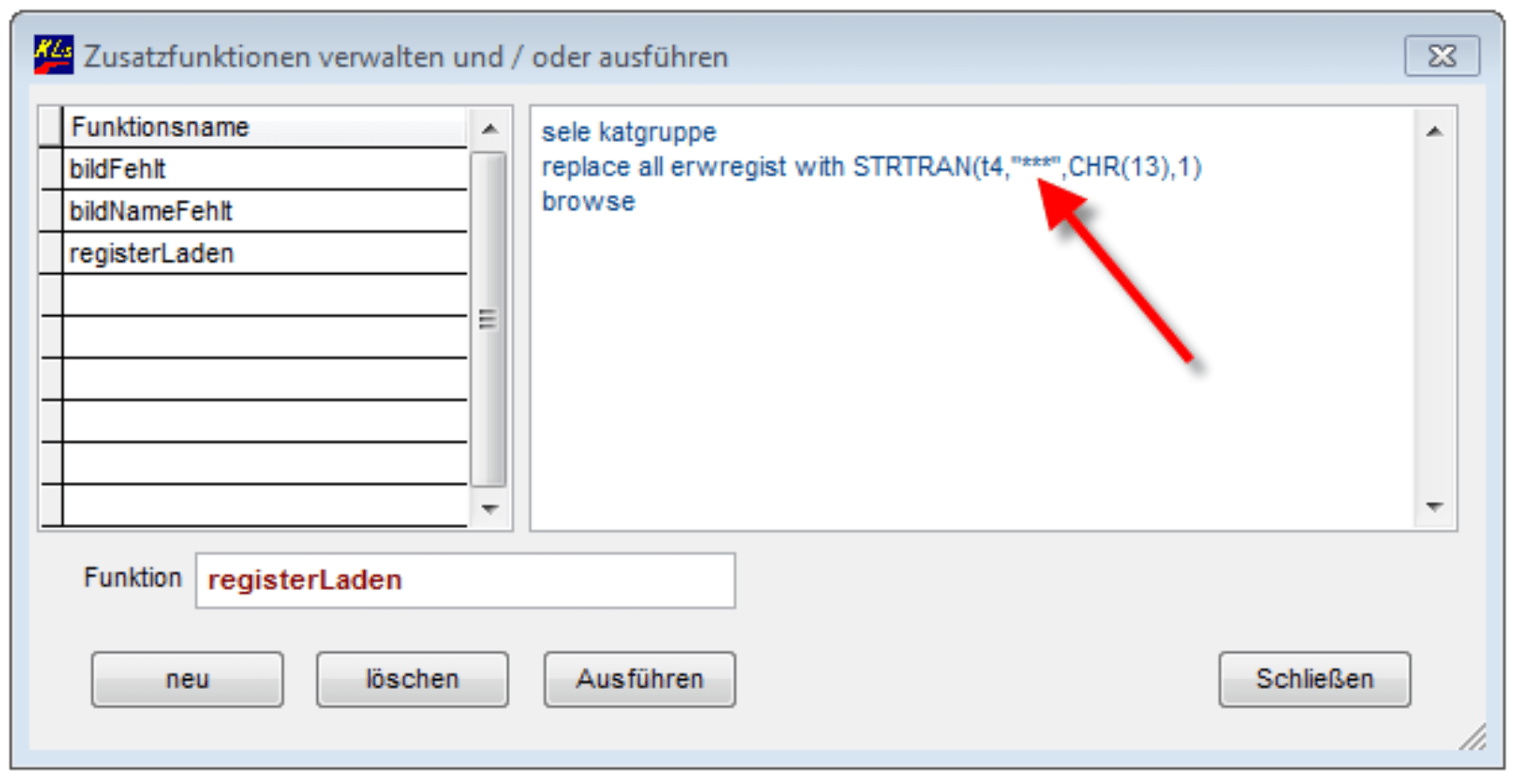 Verwalten: Zusatzfunktion Datenkorrektur nach dem Import