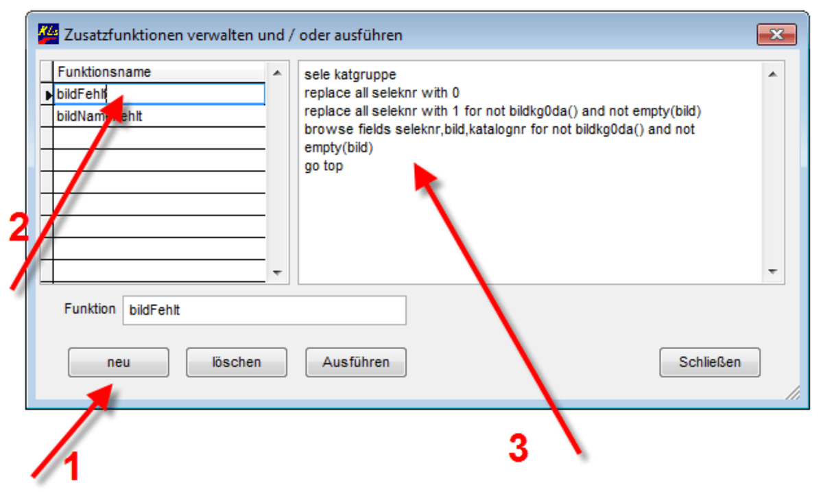 Zusatzfunktion: Bildprüfung